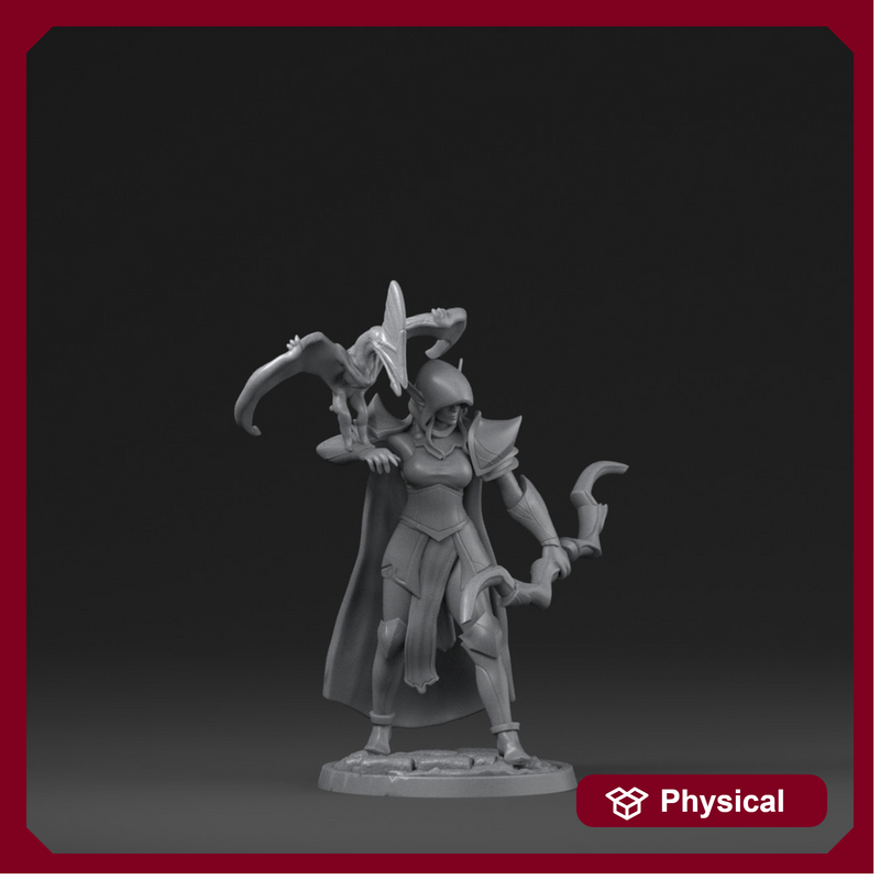 Commander Elf woman with mascot