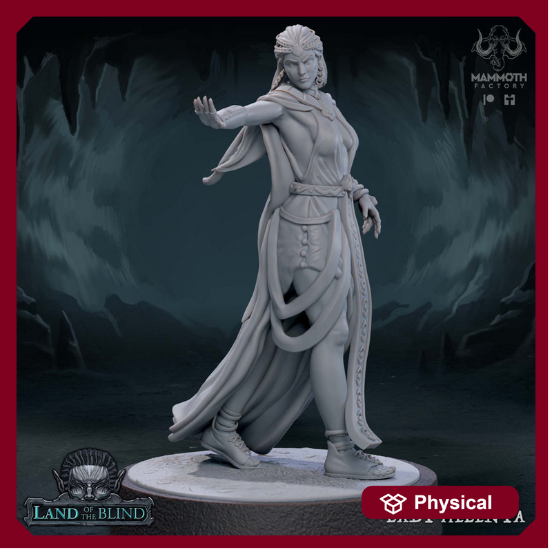 Human Female  Noble Cleric, Sorcerer | 28mm, 32mm, 54mm, 75mm Scale Resin Miniature | Dungeons and Dragons | Lady Helenya | Mammoth Factory - Only-Games
