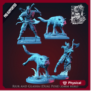 Riur and Glasha - Idle and Action Pose - Only-Games