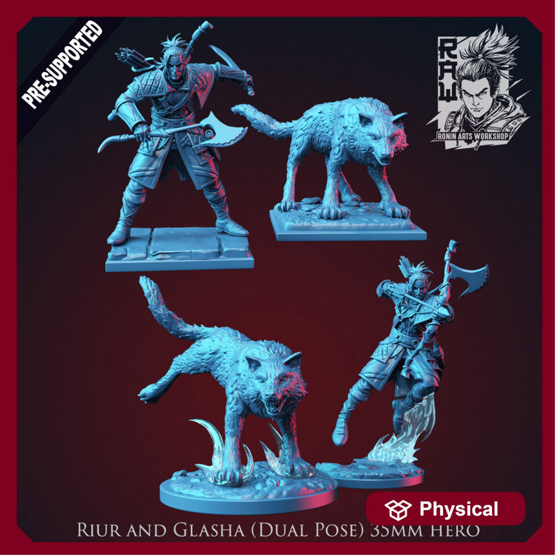 Riur and Glasha - Idle and Action Pose - Only-Games