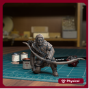 City Guard Crouched Archer - Frostgrave Pathfinder - Fantasy DND - TytanTroll Miniatures