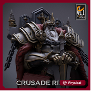 Human Templar Paladin King Knight Unpainted | 28mm, 32mm Scales | 54mm & 75mm | Dungeons and Dragons | Pathfinder | OLAF| Lord Of the Print - Only-Games