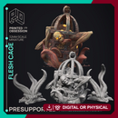 Flesh Cage - Quiet Mountains -  PRESUPPORTED - Illustrated and Stats - 32mm scale