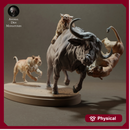 Lioness pack hunting a Buffalo 1/43
