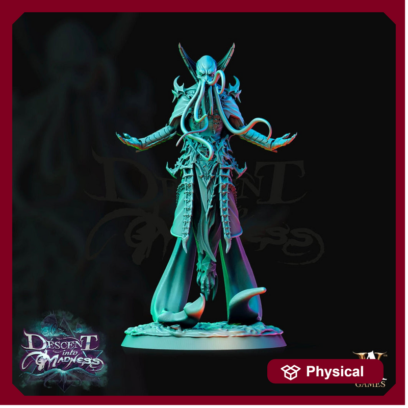 Mind Flayer, Illithid  Unpainted Miniature | 75mm Scales | Dungeons and Dragons | Pathfinder | DnD 5e | Mindflayers | Mindflayer - Only-Games
