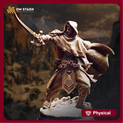 Desert Elf Rogue Battle Master Fighter Mini, Scimitar Duelist, 3D Printed Tabletop RPG Miniature - Only-Games