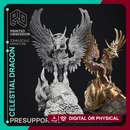 Celestial Dragon - Dragon Lord -  PRESUPPORTED - Illustrated and Stats - 32mm scale
