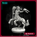 (0113) Female centaur wizard sorceror druid with spell