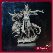 Male Elf Hexblade Warlock, Ranger, Druid, Sorcerer PC NPC Miniature | 28mm,32mm, 54mm, 75mm, 100mm Scales | Dungeons & Dragons | Pathfinder - Only-Games