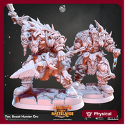 Orc Warriors, Orc barbarian | 28mm | 32mm | 75mm tall |  Megaboss | Dungeons and Dragons Pathfinder |Cast N Play - Only-Games