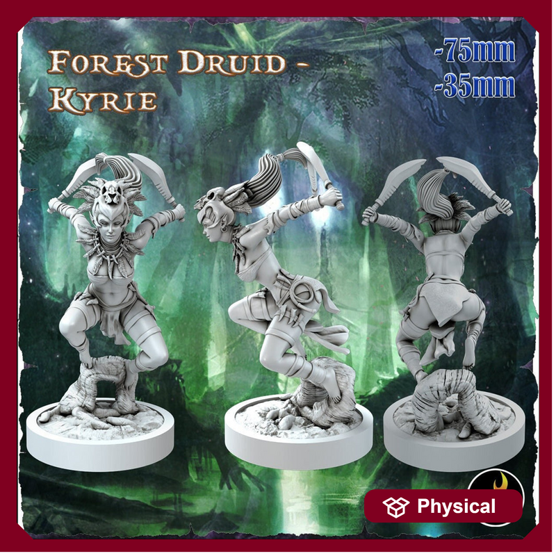 Female Elf Rogue Assassin Ranger Druid Sexy Pinup  | 28mm, 32mm, 75mm Scale | Dungeons and Dragons 5e Miniatures | DnD Mini | - Only-Games