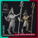 Anubis - God Of Death - Court of Anubis -  PRESUPPORTED - Illustrated and Stats - 32mm scale