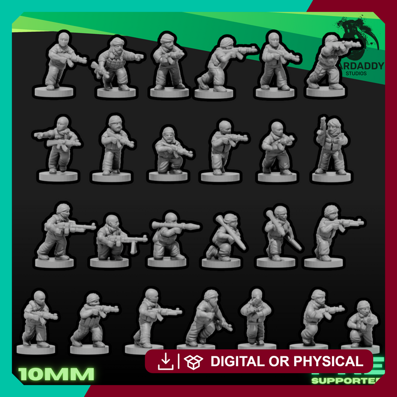 Modern Middle Eastern Insurgent Militia Cell (10mm)