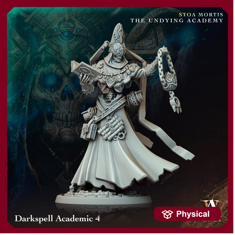 Undead Lich Wizard, Monster Miniature | 28mm,32mm,54mm,75mm,100mm Scales | Dungeons and Dragons Pathfinder | DnD 5e gift idea, RPG figure - Only-Games