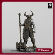 Fighter, Ranger, Barbarian Soldier Big Hammer, DnD Unpainted Miniature| 28mm, 32mm,54mm,75mm,100mm Scales | Dungeons & Dragons - Only-Games
