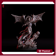 Dark Celestial Winged Warrior | Unpainted Miniature| 5 Sizes/Scales | Tabletop RPG Mini - Only-Games