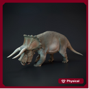 Triceratops grazing dinosaur 1/35 scale