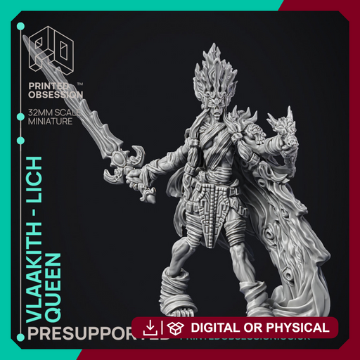 Vlaakith - Lich Queen - Gyth - PRE SUPPORTED - D&D 32mm - Only-Games