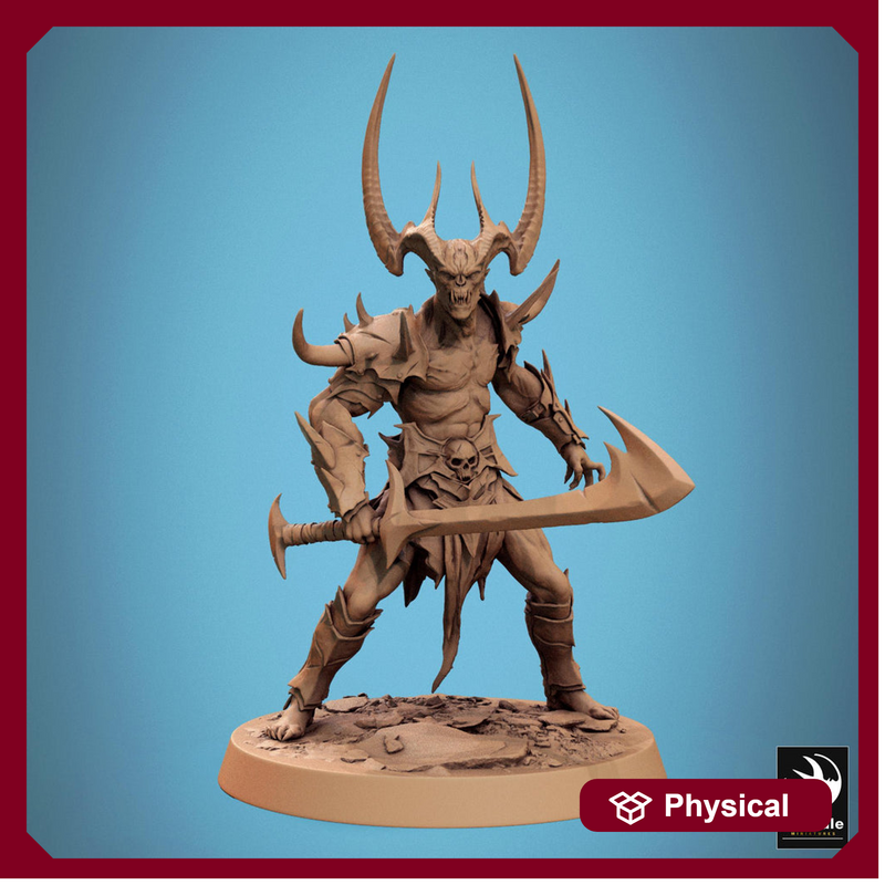 Chaos Fiend Demon, Daemon, Devils, Eldritch Horror, DnD Unpainted Miniature| 28mm proxy size,32mm ,54mm,75mm,100mm Scales Dungeons & Dragons - Only-Games