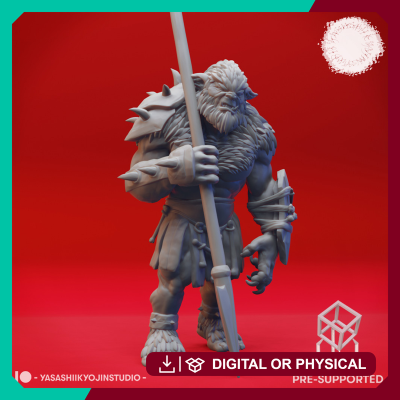 Bugbear Spearmen - Book of Beasts - Tabletop Miniature (Pre-Supported)