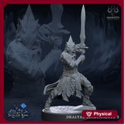 Dark Elf Fighter Ranger PC / NPC Unpainted | 28mm,32mm,54mm,75mm,100mm Scale | Resin Dungeons and Dragons D&D 5e  | Pathfinder | - Only-Games