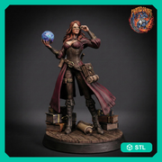 Wizard Miniature STL | Arcelin Diviner with Orb | Digital Download - Only-Games