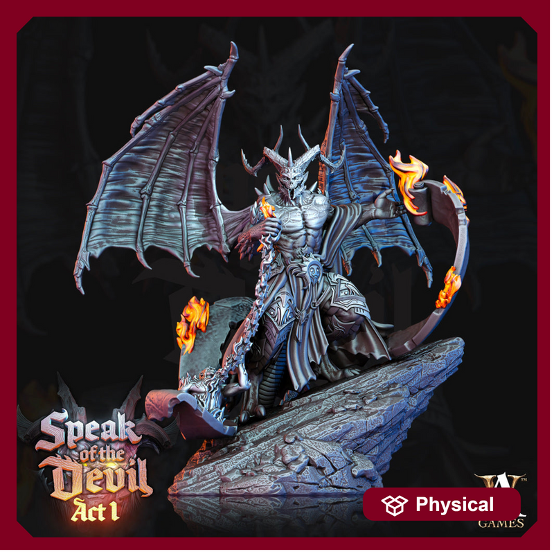 Greater Devil - Horned Devil, Demon Lord | 4 sizes: 35mm,50mm,60mm,75mm Base | Out of the Abyss | Dungeons & Dragons 5e RPG | TPG Wargames - Only-Games