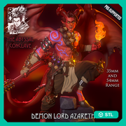 Demon Lord Azareth - STL only - Only-Games