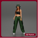 gangster homies lowrider girl posing in hat with pigtail hairstyle