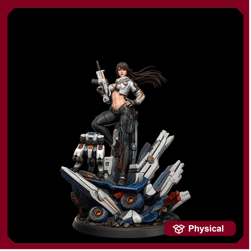 Cyber Stealth Operative Female Unpainted Mini Sci-Fi Starfinder Topless Nude NSFW - Only-Games