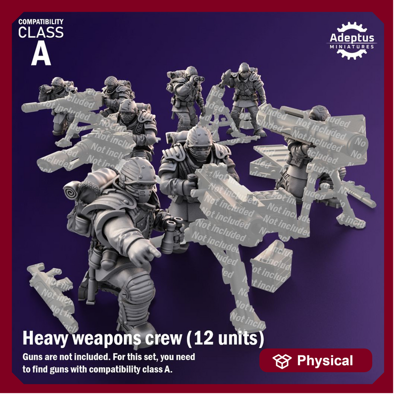 Heavy Weapons Team. Stormworn Troops. Imperial Guard. Compatibility class A.