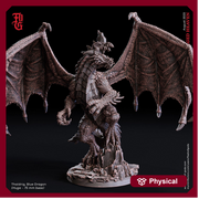 Gargantuan Blue Dragon | Resin Miniature | Sizes: Young Adult, Adult, Ancient, Great Wyrm | Dungeons and Dragons D&D 5e | Flesh of Gods - Only-Games