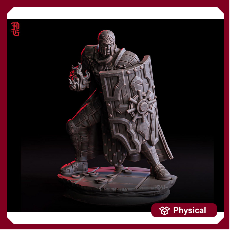 Fighter Eldritch Knight, Cleric  PC / NPC Unpainted Mini | 28mm, 32mm,54mm75mm,100mm Scales | D&D 5e Pathfinder Figurine | Flesh of Gods - Only-Games