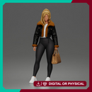 Trendy City Girl Carrying Handbag While Rocking Casual Winter Look