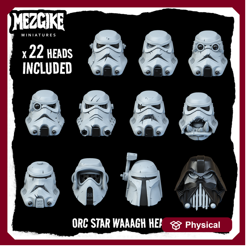 Orc star waaagh heads x22 pack
