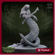 Yuan-Ti Pureblood Serpentfolk Unpainted Resin | 28mm,32mm,54mm,75mm Scale |  Dungeons and Dragons D&D 5e  | Pathfinder | Mammoth Factory - Only-Games