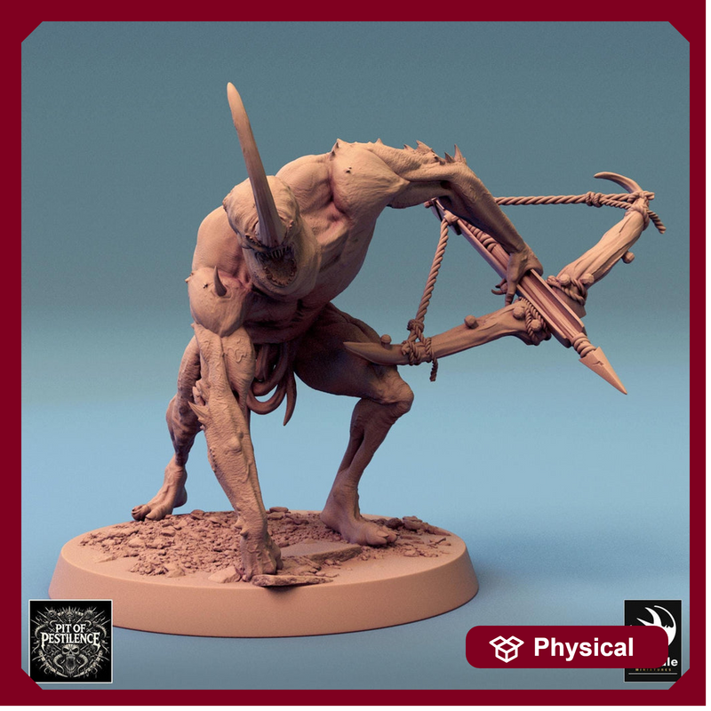 Putrid Fiend Demon, Flesh Golem Eldritch Horror, DnD Unpainted Miniature| 28mm, 32mm (proxy size),54mm,75mm,100mm Scales Dungeons & Dragons - Only-Games