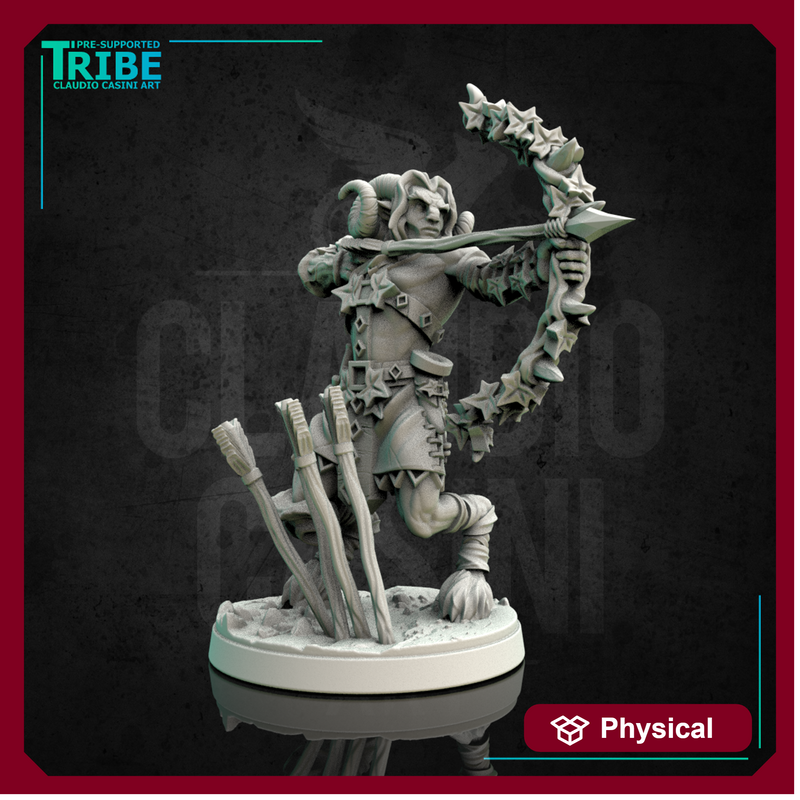 (0136) Male faun satyr archer with bow - Only-Games