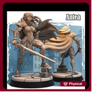 Female Paladin, Fighter Sword and Plate Armor D&D 5e Mini | 28mm, 32mm,54mm,75mm,100mm Scales | Dungeons and Dragons Pathfinder | DM Stash - Only-Games