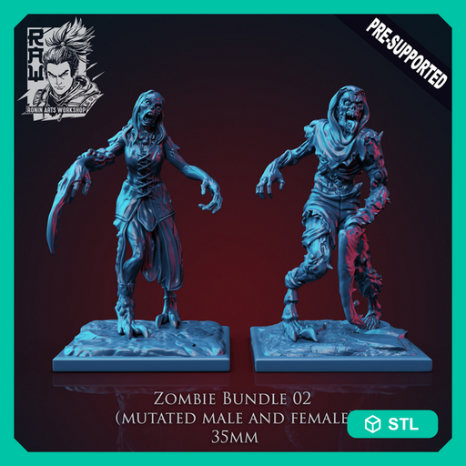 Zombie Bundle 02 - STL only - Only-Games