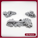 Ruined Columns Rubble Pile Bundle Grimdark Version - Ancient Ruins