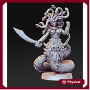 Medusa sexy monstrosity Miniature DnD 5e 3d printed model | 28mm,32mm, 75mm Scale | Unpainted resin Figurine mini D&D - Only-Games