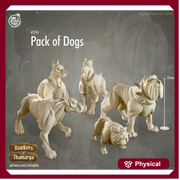 Pack of Dogs | 28mm,32mm, 75mm Scale | Ranger Animal NPC Miniature | Dungeons and Dragons | Pathfinder Miniatures | DnD dog mini | - Only-Games