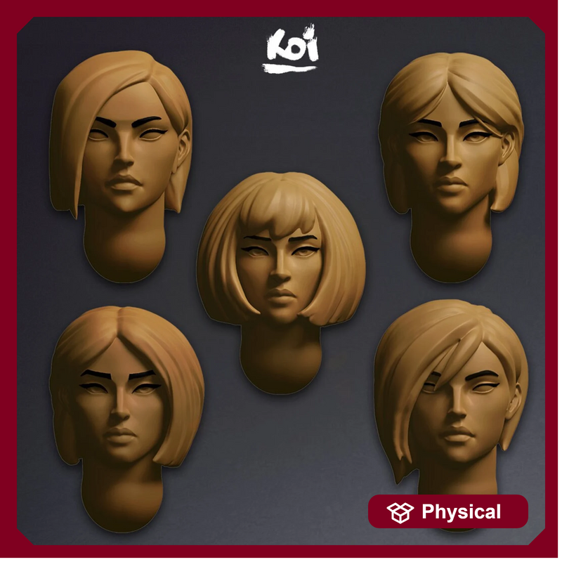 Holy Order Knights - Miniature Heads