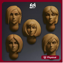 Holy Order Knights - Miniature Heads