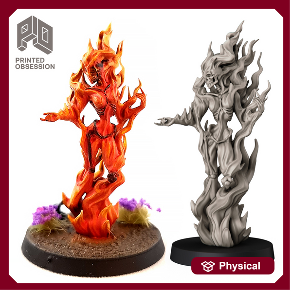 Lady of Fire - Elemental - Printed Obsession - Miniatures by Only