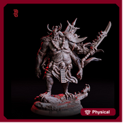 Oni Demon Fiend ( 5 sizes ) | 28mm,32mm,54mm,75mm,100mm Scale  - Boss Monster Mini - Minis - D&D 5e - Pathfinder Figurine | Flesh of Gods - Only-Games