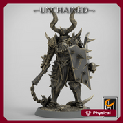Fighter Flail, Light Soldier, Oathbreaker Paladin,  Unpainted Miniature | 28mm, 32mm,54mm,75mm Scales | Dungeons and Dragons | Pathfinder | - Only-Games