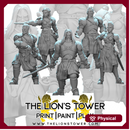 Mercenary Company - Heavy Armoured (Set of 5 x 32mm scale miniatures)