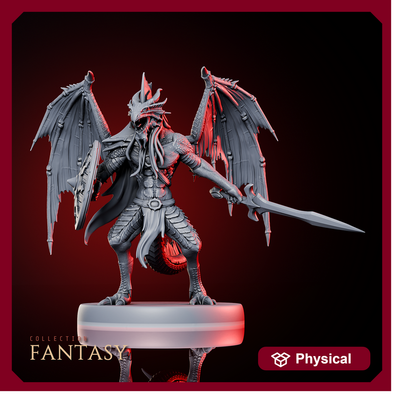 Winged Dragonborn Swordsman - Only-Games